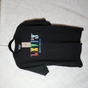 Levi's men's shirt short sleeve, black, size Large New